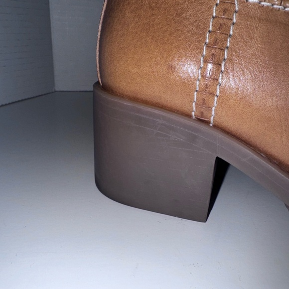 Chloe Neva Camel Leather Campus Boots 37=7 - Picture 5 of 7